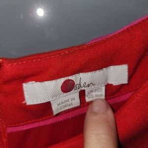 Boden dress 16 R Red and pink